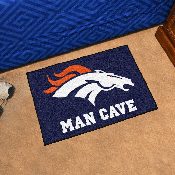 Denver Broncos Man Cave Starter Mat Accent Rug - 19in. x 30in. - Bronco Head Primary Logo, 14297