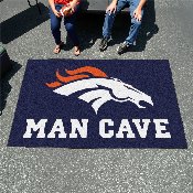 Denver Broncos Man Cave Ulti-Mat Rug - 5ft. x 8ft. - Bronco Head Primary Logo, 14298