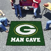 Green Bay Packers Man Cave Tailgater Rug - 5ft. x 6ft. - Oval G Primary Logo, 14307