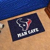 Houston Texans Man Cave Starter Mat Accent Rug - 19in. x 30in. - Bull Head Primary Logo, 14309