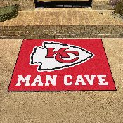 Kansas City Chiefs Man Cave All-Star Rug - 34 in. x 42.5 in., 14320