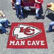 Kansas City Chiefs Man Cave Tailgater Rug - 5ft. x 6ft. - KC Arrow Primary Logo, 14323