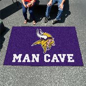 Minnesota Vikings Man Cave Ulti-Mat Rug - 5ft. x 8ft. - Viking Head Primary Logo, 14330