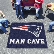 New England Patriots Man Cave Tailgater Rug - 5ft. x 6ft. - Patriot Head Primary Logo, 14335