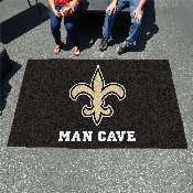 New Orleans Saints Man Cave Ulti-Mat Rug - 5ft. x 8ft. - Fleur-de-lis Primary Logo, 14338