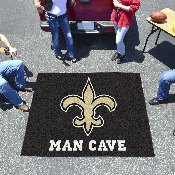 New Orleans Saints Man Cave Tailgater Rug - 5ft. x 6ft. - Fleur-de-lis Primary Logo, 14339