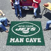 New York Jets Man Cave Tailgater Rug - 5ft. x 6ft. - Oval Jets Primary Logo, 14347