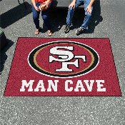 San Francisco 49ers Man Cave Ulti-Mat Rug - 5ft. x 8ft. - Oval SF Primary Logo, 14366