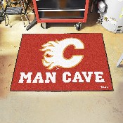 Calgary Flames Man Cave All-Star Rug - 34 in. x 42.5 in., 14401