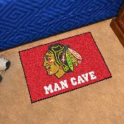 Chicago Blackhawks Man Cave Starter Mat Accent Rug - 19in. x 30in., 14410