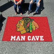 Chicago Blackhawks Man Cave Ulti-Mat Rug - 5ft. x 8ft., 14411