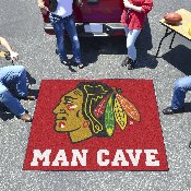 Chicago Blackhawks Man Cave Tailgater Rug - 5ft. x 6ft., 14412
