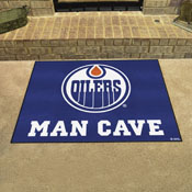 Edmonton Oilers Oilers Man Cave All-Star Rug - 34 in. x 42.5 in., 14429