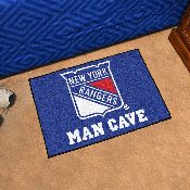 New York Rangers Man Cave Starter Mat Accent Rug - 19in. x 30in., 14462