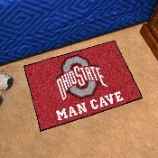 Ohio State Buckeyes Man Cave Starter Mat Accent Rug - 19in. x 30in., 14584