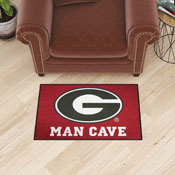 Georgia Bulldogs Man Cave Starter Mat Accent Rug - 19in. x 30in. - G Primary Logo, 14636