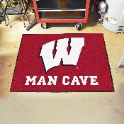 Wisconsin Badgers Man Cave All-Star Rug - 34 in. x 42.5 in., 14709