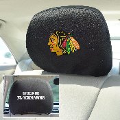 Chicago Blackhawks Embroidered Head Rest Cover Set - 2 Pieces, 14780