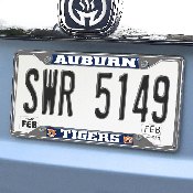Auburn Tigers Chrome Metal License Plate Frame, 6.25in x 12.25in, 14787