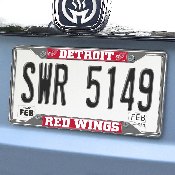 Detroit Red Wings Chrome Metal License Plate Frame, 6.25in x 12.25in, 14793