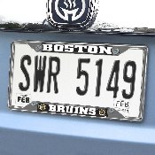 Boston Bruins Chrome Metal License Plate Frame, 6.25in x 12.25in, 14836