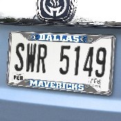Dallas Mavericks Chrome Metal License Plate Frame, 6.25in x 12.25in, 14853