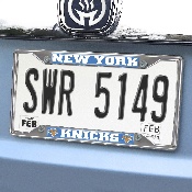 New York Knicks Chrome Metal License Plate Frame, 6.25in x 12.25in, 14868