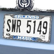 Orlando Magic Chrome Metal License Plate Frame, 6.25in x 12.25in, 14877