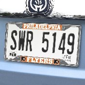 Philadelphia Flyers Chrome Metal License Plate Frame, 6.25in x 12.25in, 14883