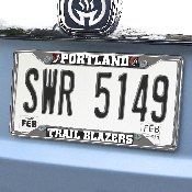 Portland Trail Blazers Chrome Metal License Plate Frame, 6.25in x 12.25in, 14889