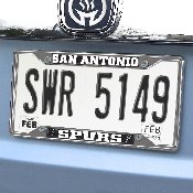 San Antonio Spurs Chrome Metal License Plate Frame, 6.25in x 12.25in, 14892