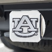 Auburn Tigers Chrome Metal Hitch Cover with Chrome Metal 3D Emblem, 14946