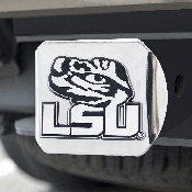 LSU Tigers Chrome Metal Hitch Cover with Chrome Metal 3D Emblem, 14972