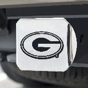 Georgia Bulldogs Chrome Metal Hitch Cover with Chrome Metal 3D Emblem, 14987