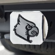 Louisville Cardinals Chrome Metal Hitch Cover with Chrome Metal 3D Emblem, 14993