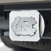 North Carolina Tar Heels Chrome Metal Hitch Cover with Chrome Metal 3D Emblem, 15052