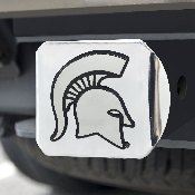 Michigan State Spartans Chrome Metal Hitch Cover with Chrome Metal 3D Emblem, 15073