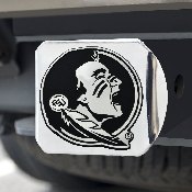 Florida State Seminoles Chrome Metal Hitch Cover with Chrome Metal 3D Emblem, 15085
