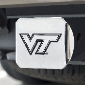 Virginia Tech Hokies Chrome Metal Hitch Cover with Chrome Metal 3D Emblem, 15106
