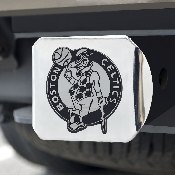 Boston Celtics Chrome Metal Hitch Cover with Chrome Metal 3D Emblem, 15114