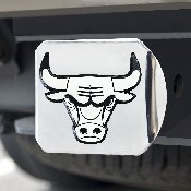 Chicago Bulls Chrome Metal Hitch Cover with Chrome Metal 3D Emblem, 15117