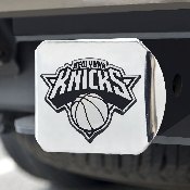 New York Knicks Chrome Metal Hitch Cover with Chrome Metal 3D Emblem, 15126