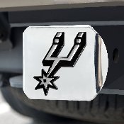 San Antonio Spurs Chrome Metal Hitch Cover with Chrome Metal 3D Emblem, 15138