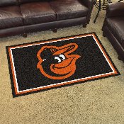 Baltimore Orioles 4ft. x 6ft. Plush Area Rug, 15178