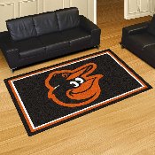 Baltimore Orioles 5ft. x 8 ft. Plush Area Rug, 15179