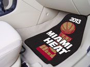 Miami Heat 2013 NBA Champions Front Carpet Car Mat Set - 2 Pieces, 15184