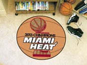 Miami Heat 2013 NBA Champions Basketball Rug - 27in. Diameter, 15186