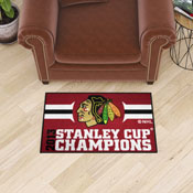 Chicago Blackhawks Starter Mat Accent Rug - 19in. x 30in., 2013 NHL Stanley Cup Champions, 15189