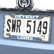 Detroit Lions Chrome Metal License Plate Frame, 6.25in x 12.25in, 15197