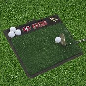 San Francisco 49ers Golf Hitting Mat - Oval SF Primary Logo & Wordmark, 15474